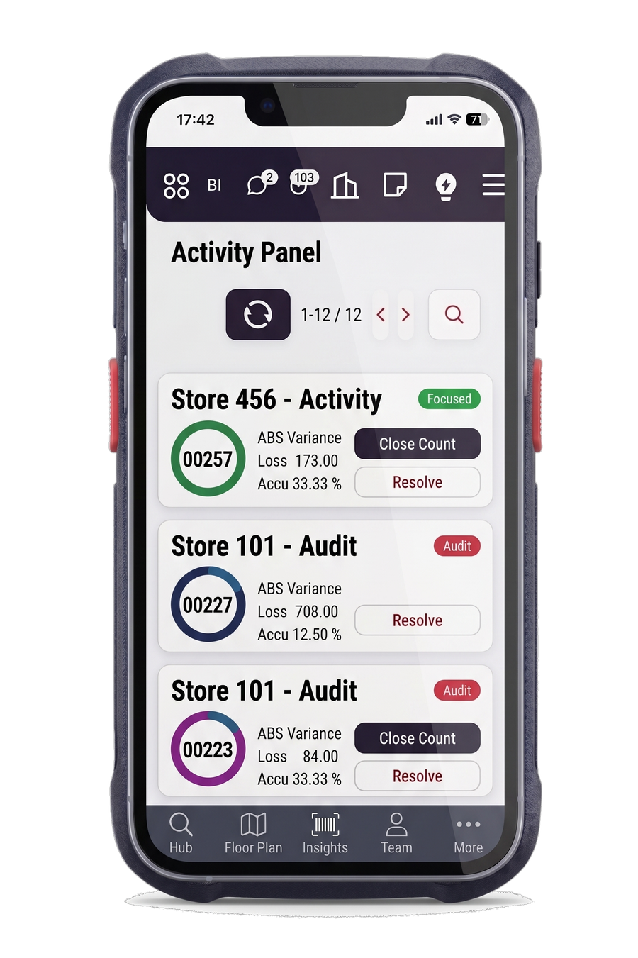 Visual support for: Coordinate every floor, every shift, from your phone.